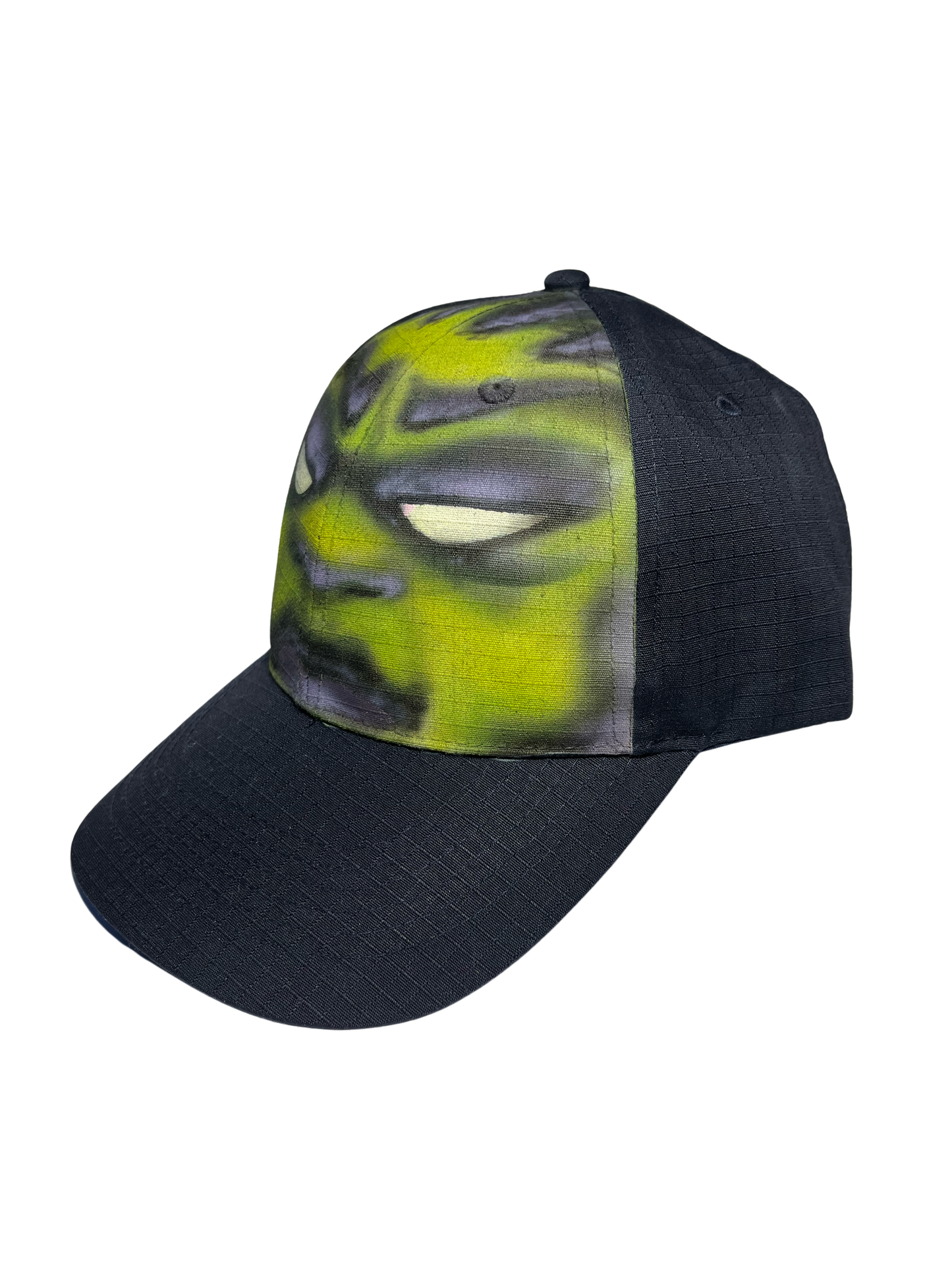 1/1 Green & Purple Airbrushed Hat