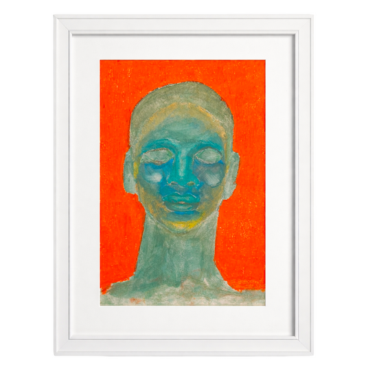 BRONZE STATUE - Oil Pastels on 200 g/m2 paper