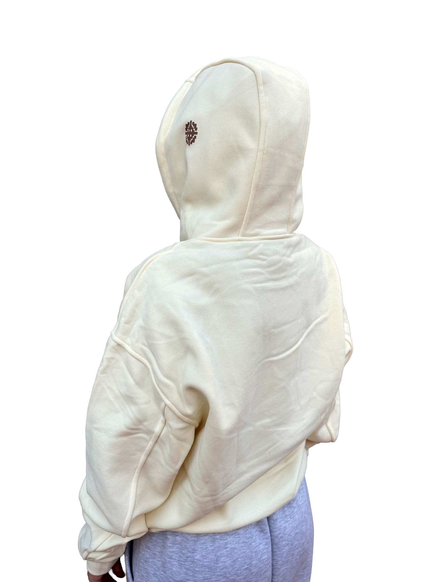 FELPA CON CAPPUCCIO CREMA REWOZISLIKE © - Unisex