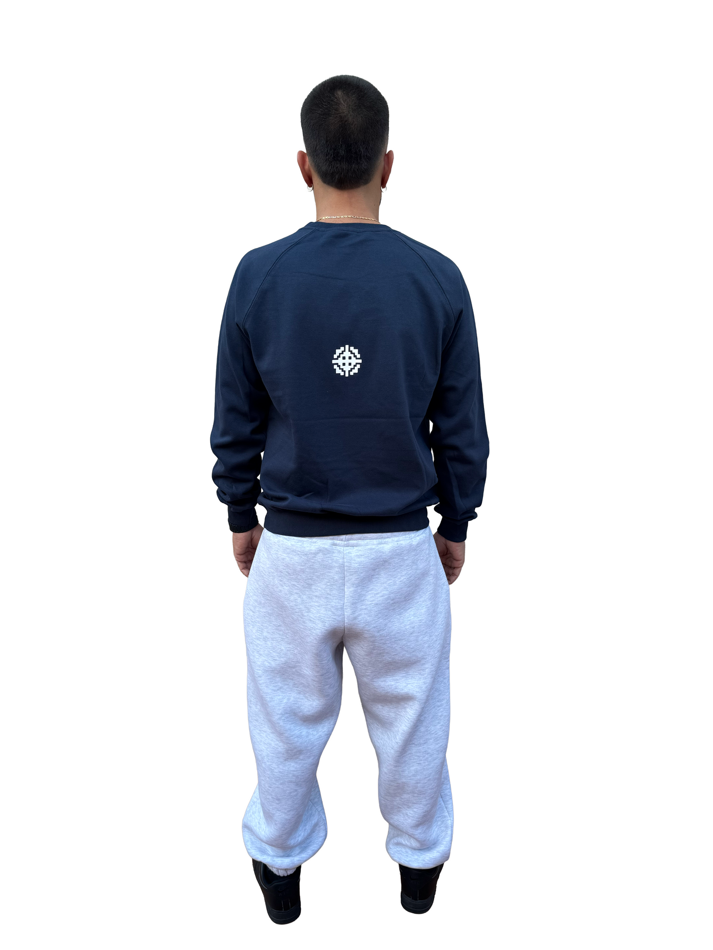 FELPA GIROCOLLO RAGLAN BLU NAVY REWOZISLIKE ©