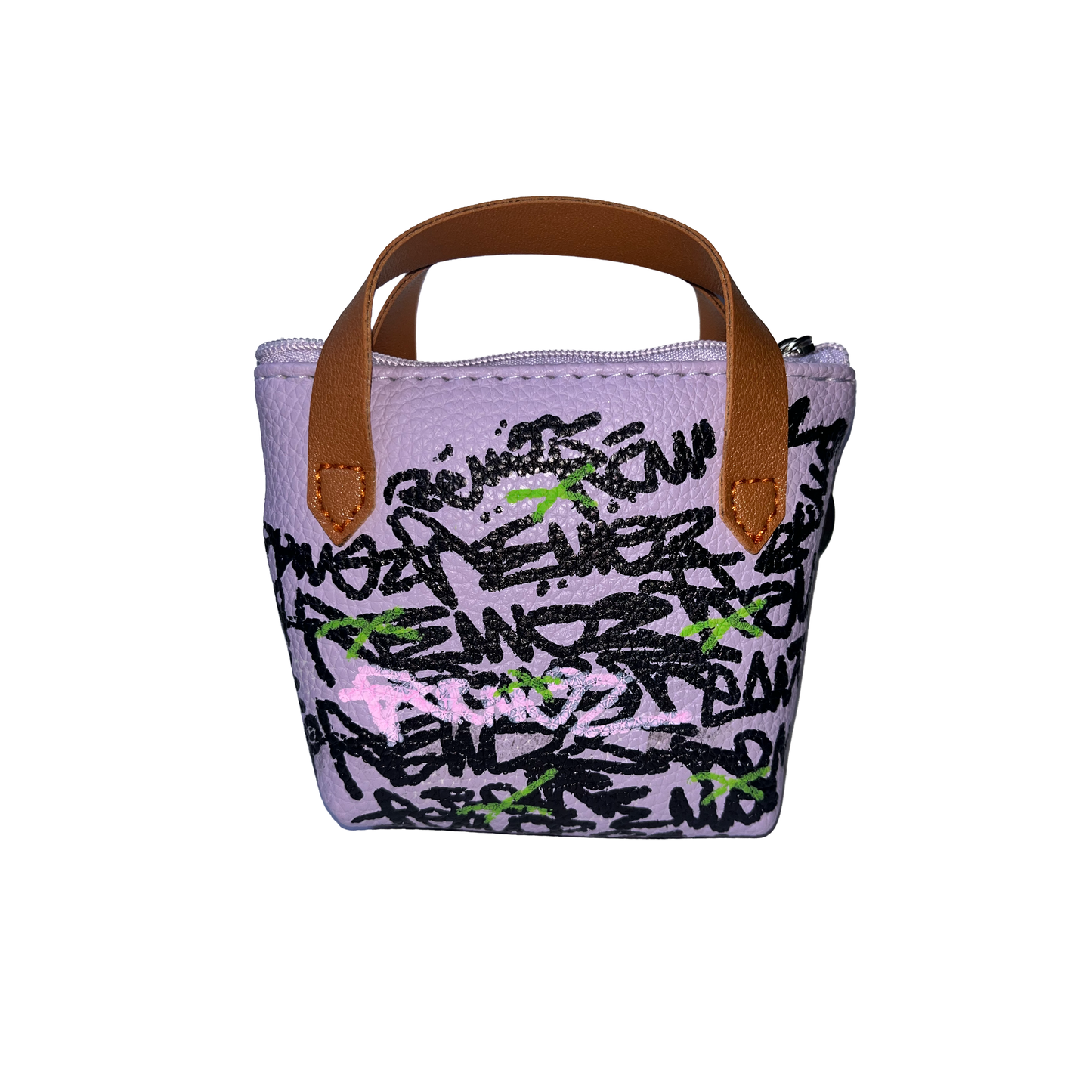 1/1 Lilac Mini Bag REWOZISLIKE® - Edizione Limitata (MULTI TAGS BAG) Hand-Painted