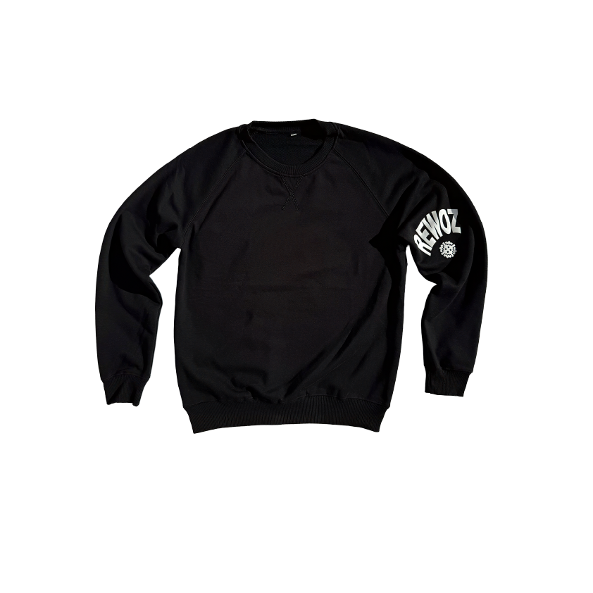 FELPA GIROCOLLO RAGLAN NERA REWOZISLIKE ©