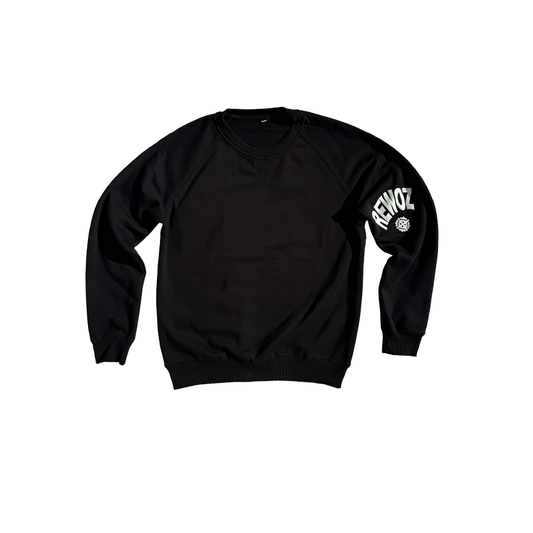 FELPA GIROCOLLO RAGLAN NERA REWOZISLIKE ©