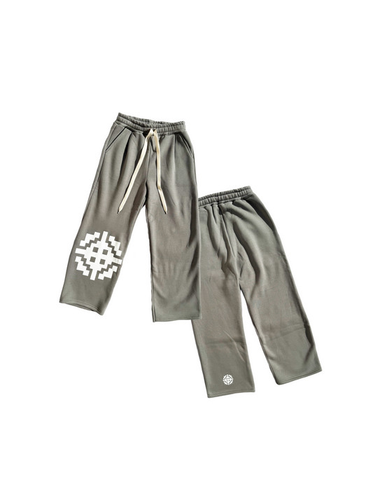 SET COORDINATO REWOZISLIKE © Completo Felpa + Pantalone in Cotone Felpato – Grigio Chiaro