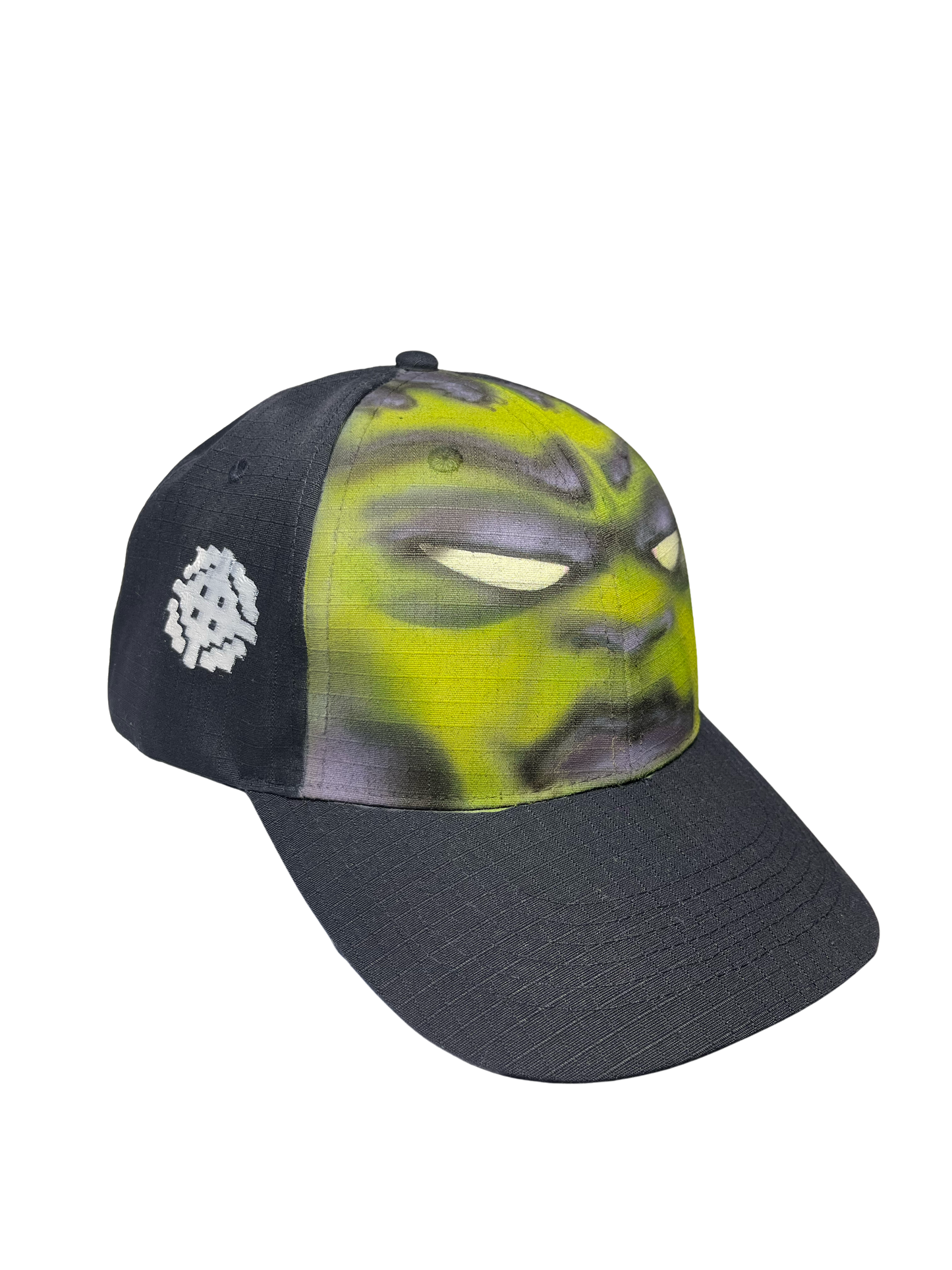 1/1 Green & Purple Airbrushed Hat